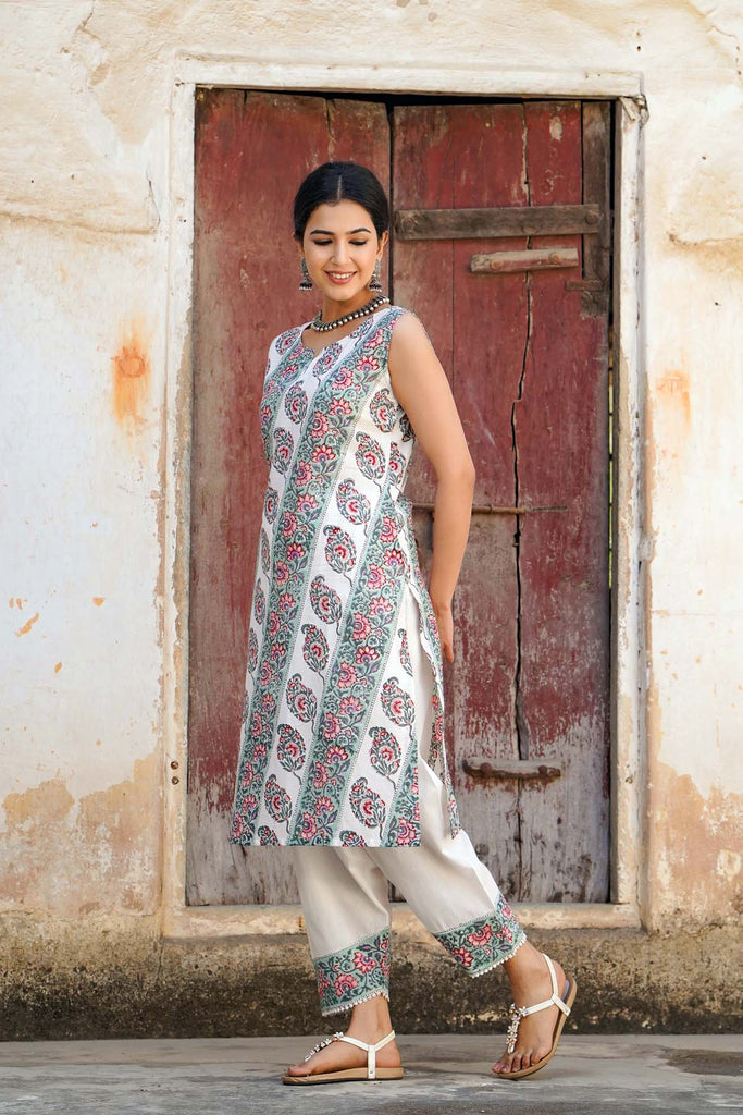 Order # white Queen kurti pants₹1060 on WhatsApp number +919619659727 or  ArtistryC.in | Embroidered kurti, Kurtis with pants, Kurti